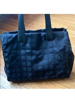 Authentic Chanel Travel Line Black Tote Bag